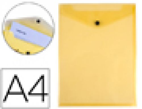 Bolsa porta documentos liderpapel polipropileno din a4 formato vertical amarela transparente , Liderpapel , 59424 , 8423473594241